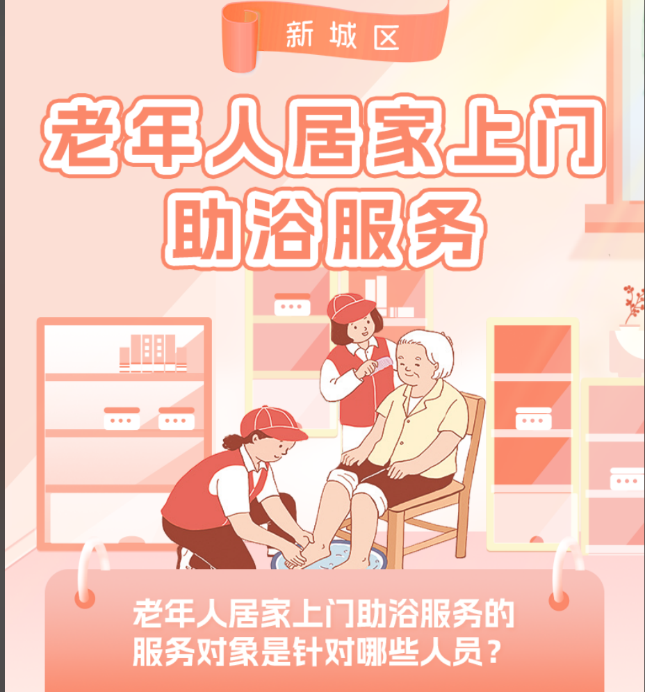 【图片解读】老年人居家上门助浴服务的服务对象是针对哪些人员?